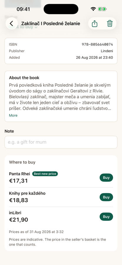 Prices compared across sellers